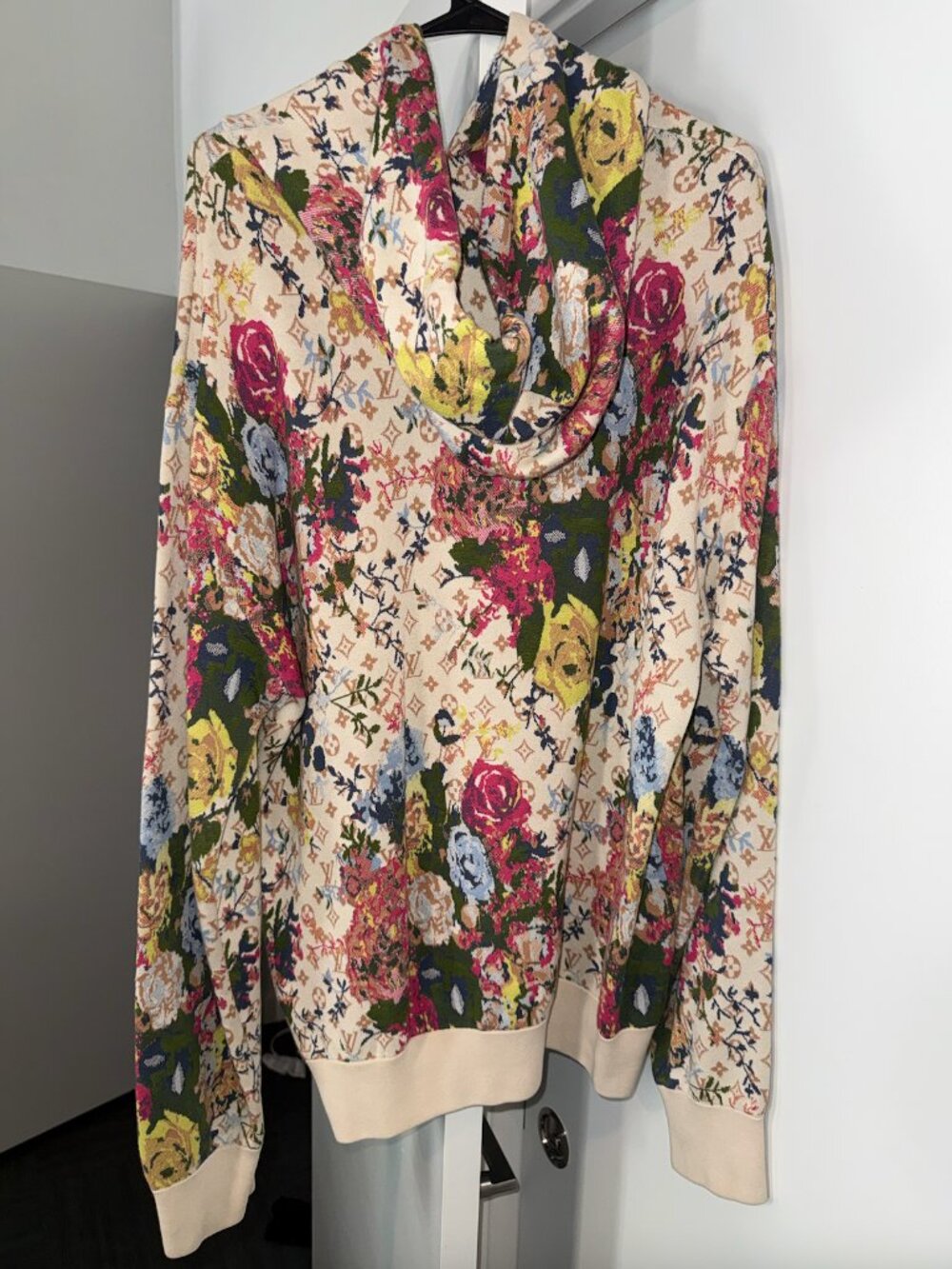 Louis Vuitton Floral Monogram Hoodie Men’s Large NWT Rare Jacquard LV Sweater - Picture 2 of 3
